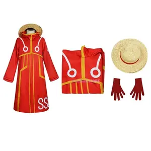 Adlut Kid 1pc cosplay costume GG Pirates monkey cosplay egghered Carnaval 1piece Halloween Cosplay uniforms Unisex men suit hat