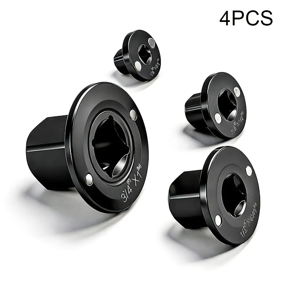 4pcs Heavy Duty Low Profile Socket Adapter Set, Multiple Sizes Ultra-Thin Impact Wrench Reducer Kit, Tight Space Drive Converter Combo (1/4", 3/8", 1/2", 3/4") for Automotive Chassis Repair
