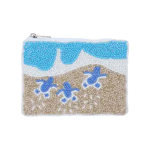 Ladies Ocean Themed Fully Beaded Coin Purse