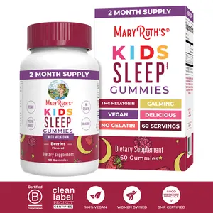 MaryRuth's Melatonin Gummies for Kids - 2 Month Supply - Kids Sleep Gummies - Kids Melatonin 1 mg - Relaxation & Sleep Support - Vegan - 60 Count