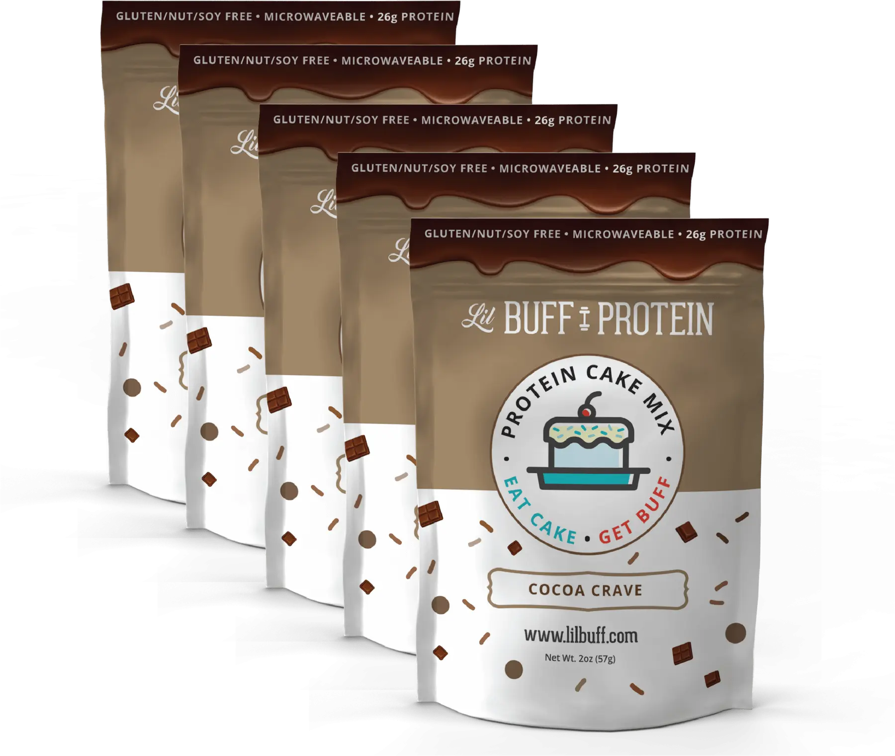 5- Pack Cocoa Crave Protein Cake Mix