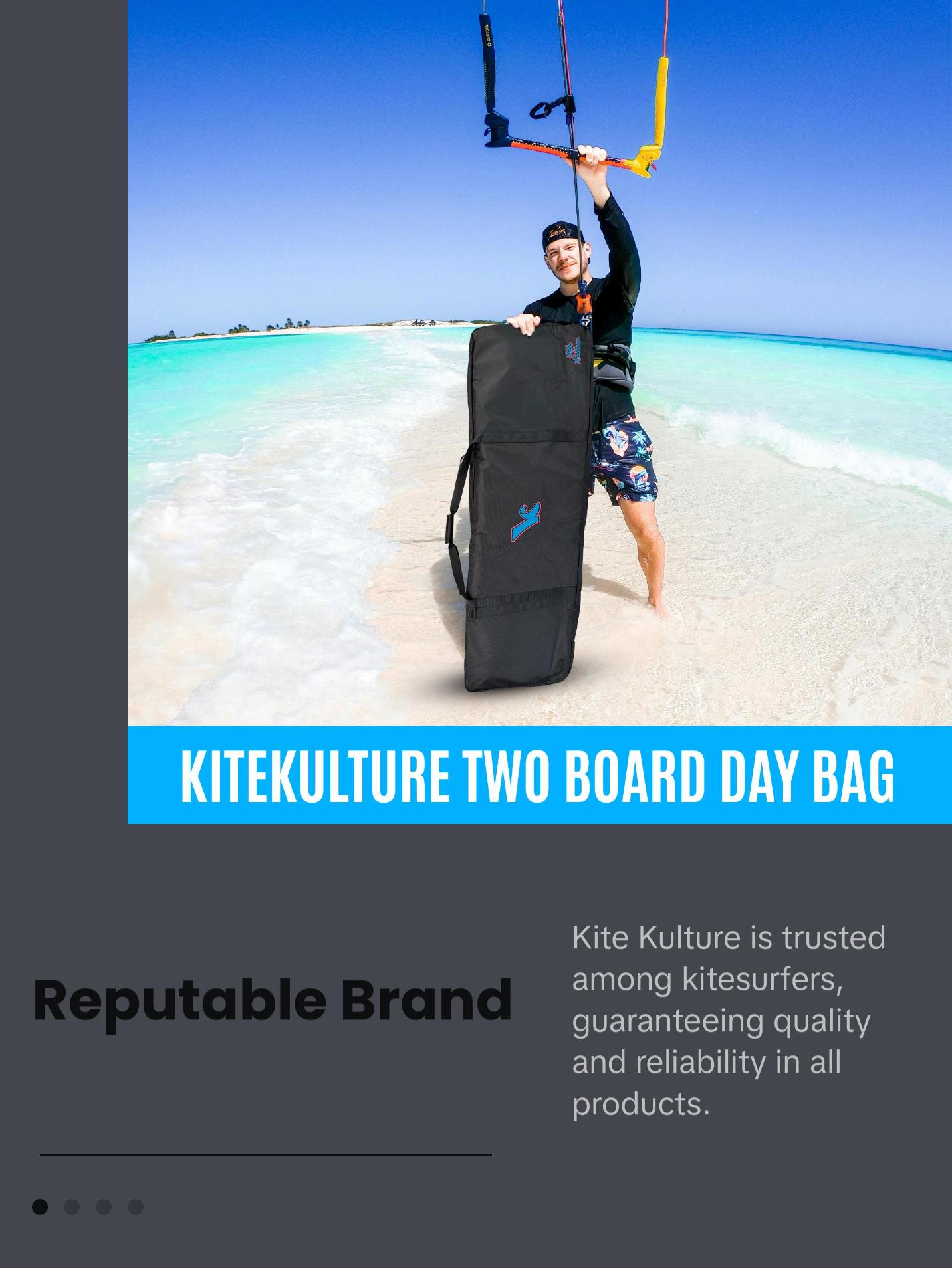 Kite Kulture Two Board Bag – Durable, Padded Kiteboard Bag for Two Boards up to 145cm