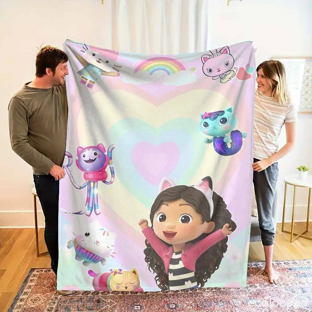 Gabby's Dollhouse Magical Rainbow Cat Premium T-Shirt - Kitty Themed Birthday Party Supply & Adorable Gift for Kids & Gabby Fans (TikTokshopspringglowup)