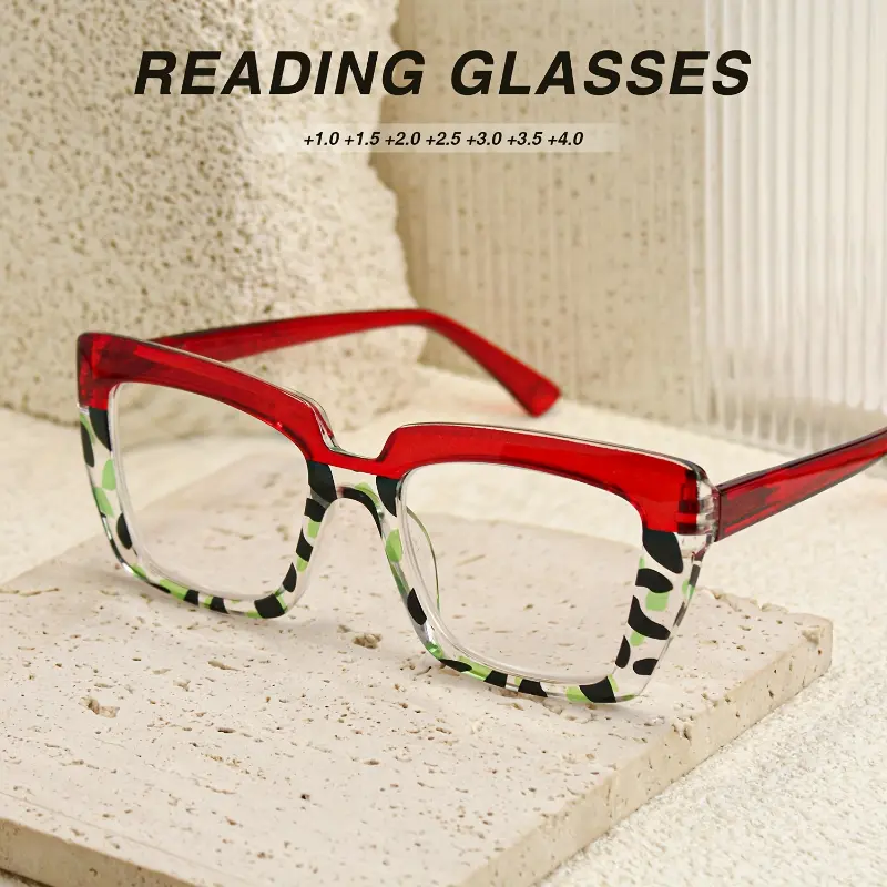 Women's Vintage Burgundy Square Frame Eyeglasses, Trendy Casual Blue Light Blocking Glasses for Everyday Use, Fashion Accessories for Outdoor Activities, Stylish Trendy Eyewear