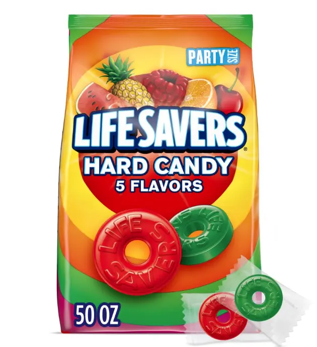 LIFESAVERS 5 Flavors Hard Candy, Party Size, 50 oz Bag