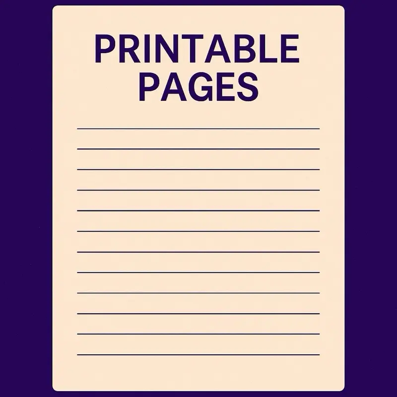 Printable Pages Bundle (20 Sheets)