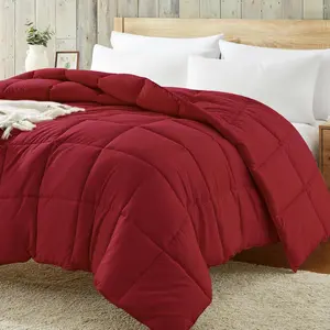 Comforters Queen Size - Red Duvet Insert Down Alternative Queen Comforter, Lightweight Comforters Full Size Quilted Red
