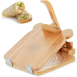 Tortilla Press 10 Inch Bamboo Tortilla Maker, Mexican Tortillera Presser Homemade Flour Tortilla Press for Mexican Tortillas Roti Burrito, Taco Pataconera (Beech)