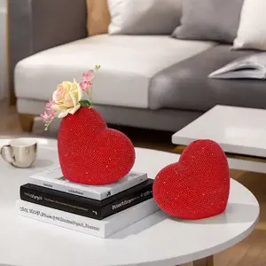 1 heart-shaped resin statue for living room, home office, perfect for various holiday party decorations, home decor, including vases and home ornaments for dining tables, perfect gifts for friends