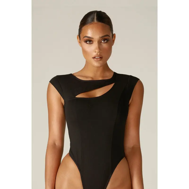 Carla Structure Crop Top - Black | Women's Sleeveless Summer Top
