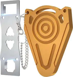 Metal Portable Door Lock for Travel Hotel Room Safety - Hotel Door Locks for Travelers , Extra Door Lock from Inside, Apartment Room  Latches &  Travel Essentials,