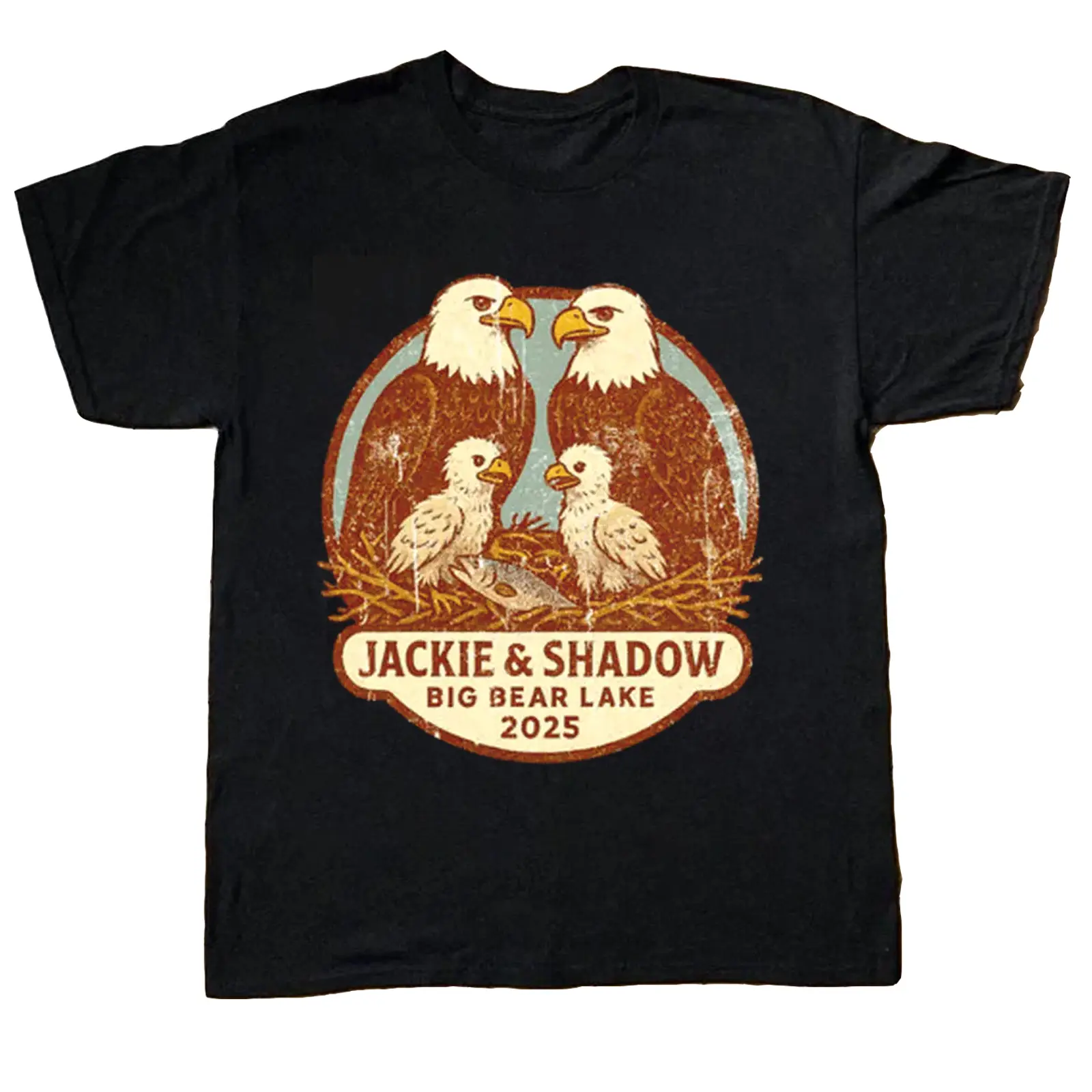 Jackie and Shadow Eagle Comfort Color Shirt Big Bear Lake California Bald Eagle Tee Wildlife Bird Lover Ring Spun Cotton Casual Soft Washed T-Shirt