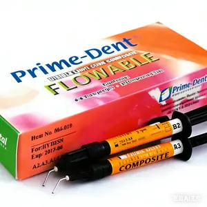 Prime-Dent Dental Flowable VLC Light Cure Composite 4 Syringe Kit - A1