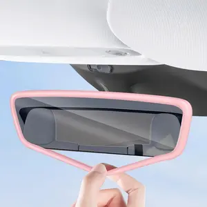 Car Rearview Mirror Silicone Protective Cover, Car Rearview Mirror Protector, Universal Car Interior Accessories for Most Models, Car Interior Decoration