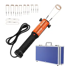 fathersdaygift VEVOR Magnetic Induction Heater Kit, 1000w 110V Portable Hand-held Induction Heater with 10PCS Induction Coils, Flameless Induction Heater Bolt Remover with Case, Fit for Removing Rusty Bolts Nuts