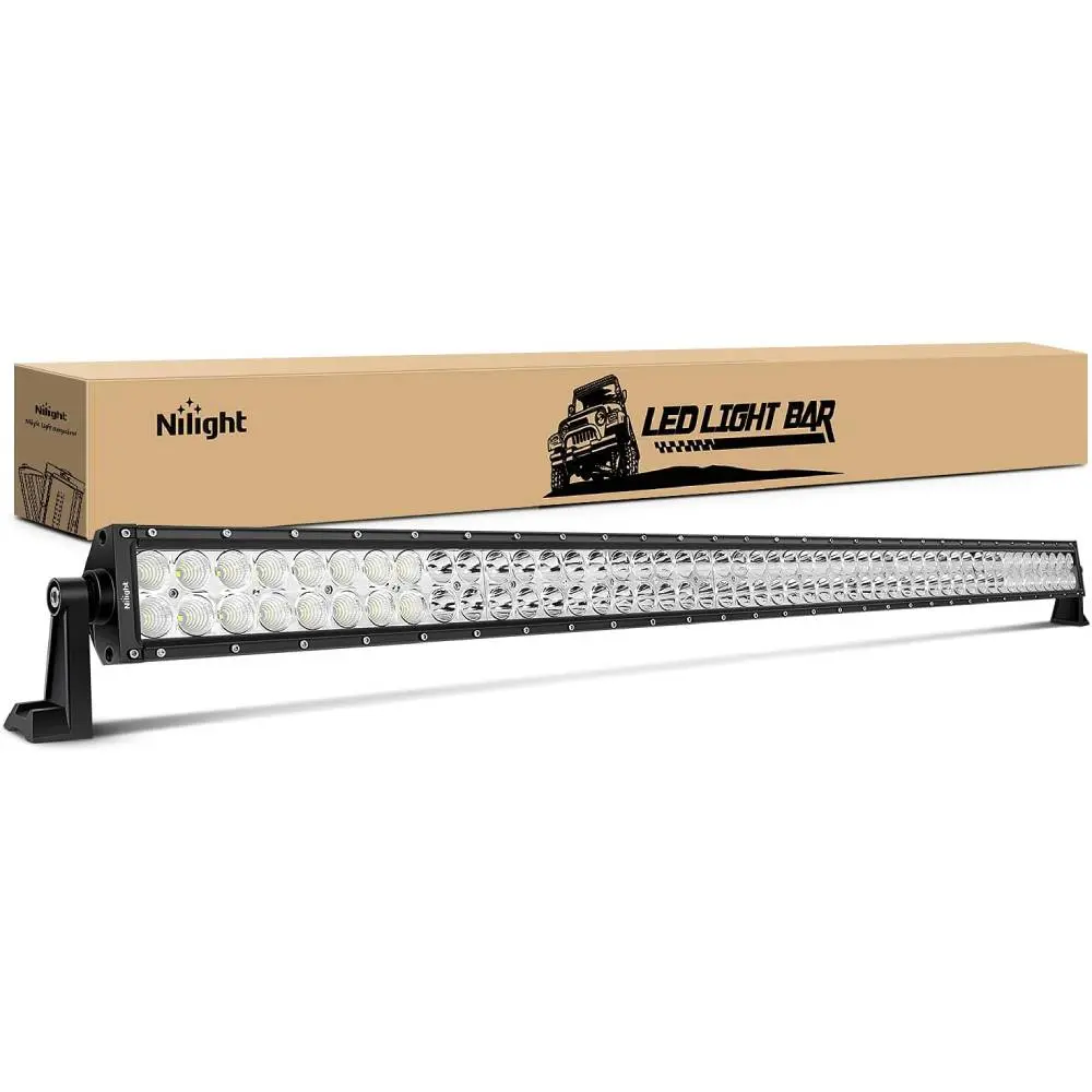 Nilight 52Inch 300W Spot-Flood Combo LED Light Bar - LED Lights Car, Aluminum Alloy Construction, Bright Off-Road Driving Lamp with Side Mount Kit for Trucks, Jeeps, Driving Light Strip