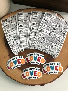Books of the Bible Reading Tracker Sticker Bundle - Colorable Bible Sticker for Journaling and Note Taking