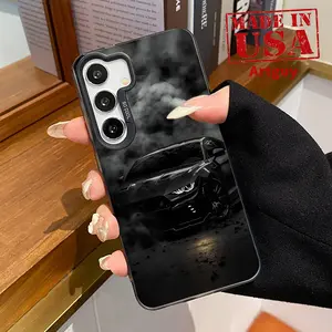 Case for Samsung Galaxy S24 Plus S25 Ultra S23 Ultra S22+ Cool Black Cars Patterned Shockproof Silicone PC Back Protective Smartphone Cover Cellphone Protective