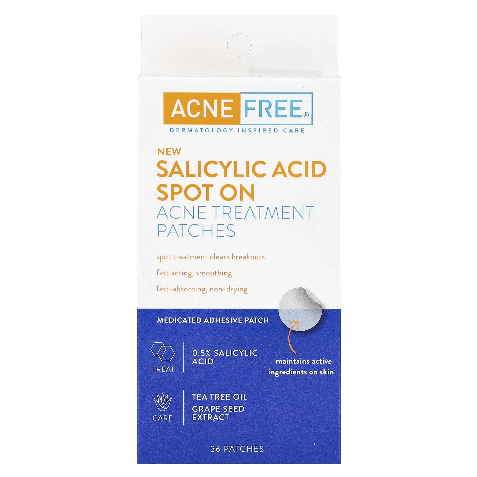 ACNE FREE Salicylic Acid Spot On, 36 Patches | HSA/FSA Eligible