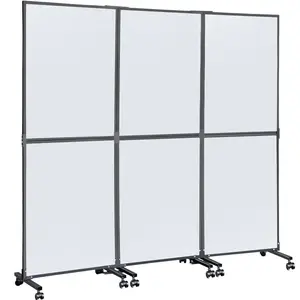VEVOR Acoustic Room Divider 72x 66 Office Partition Panel 3 Pack Office Divider Wall Cool Gray Office Dividers Partition Wall Polyester 45 Steel Cubicle Wall Reduce Noise and Visual Distraction