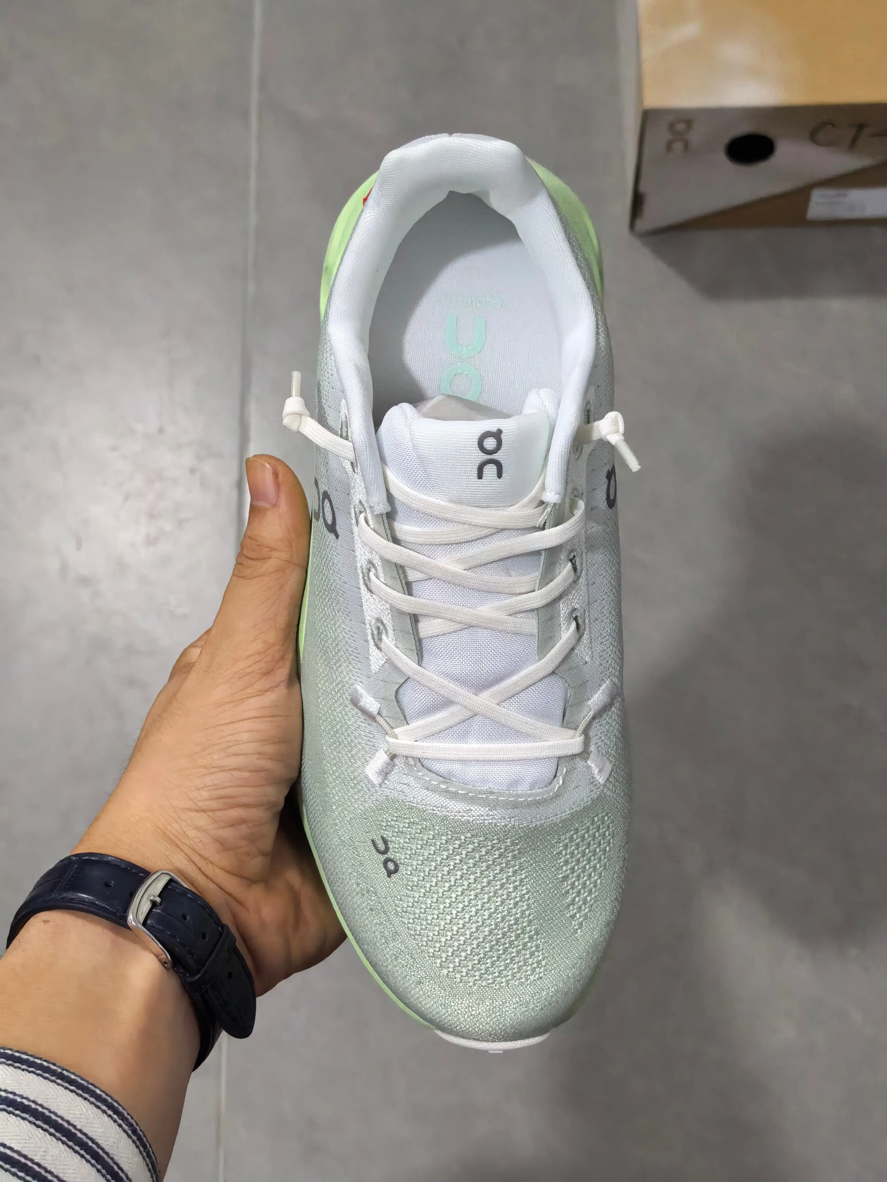 breathable mesh running kicks mint green thin knit quick lock lace chunk cushion fitness casual unisex young adults