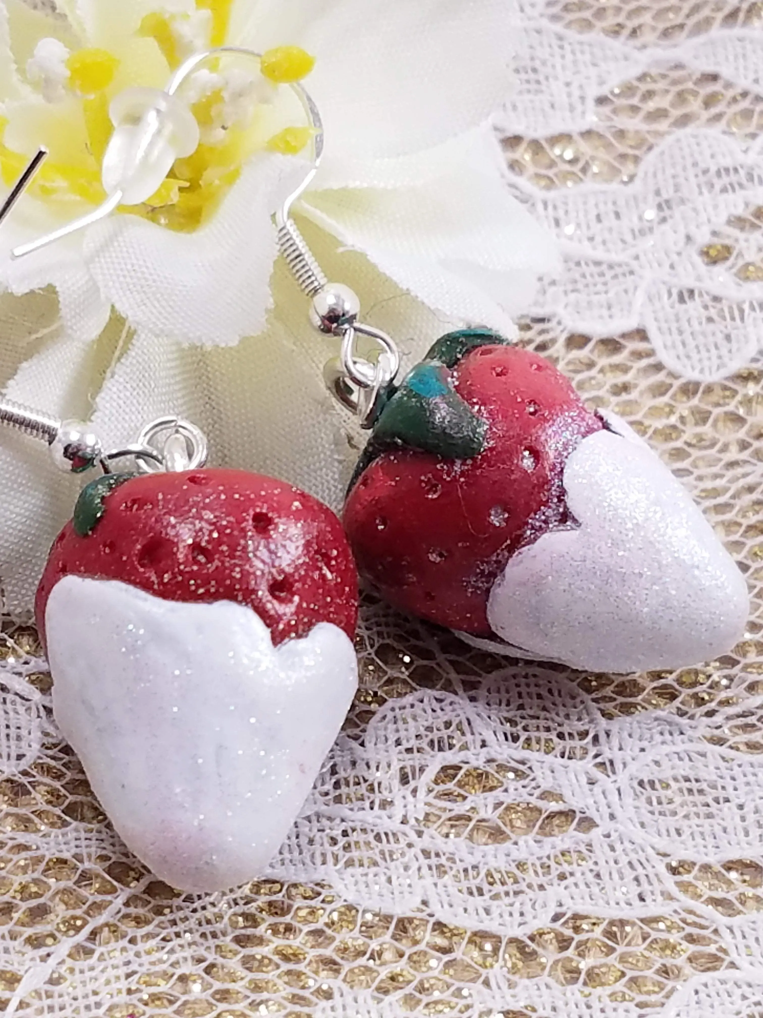 Strawberries & Cream Earrings