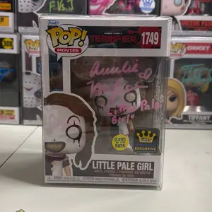 Funko Pop! Autographed Little Pale Girl Terrifier Double Signed By Amelie McLain & Samantha Scaffidi 1749