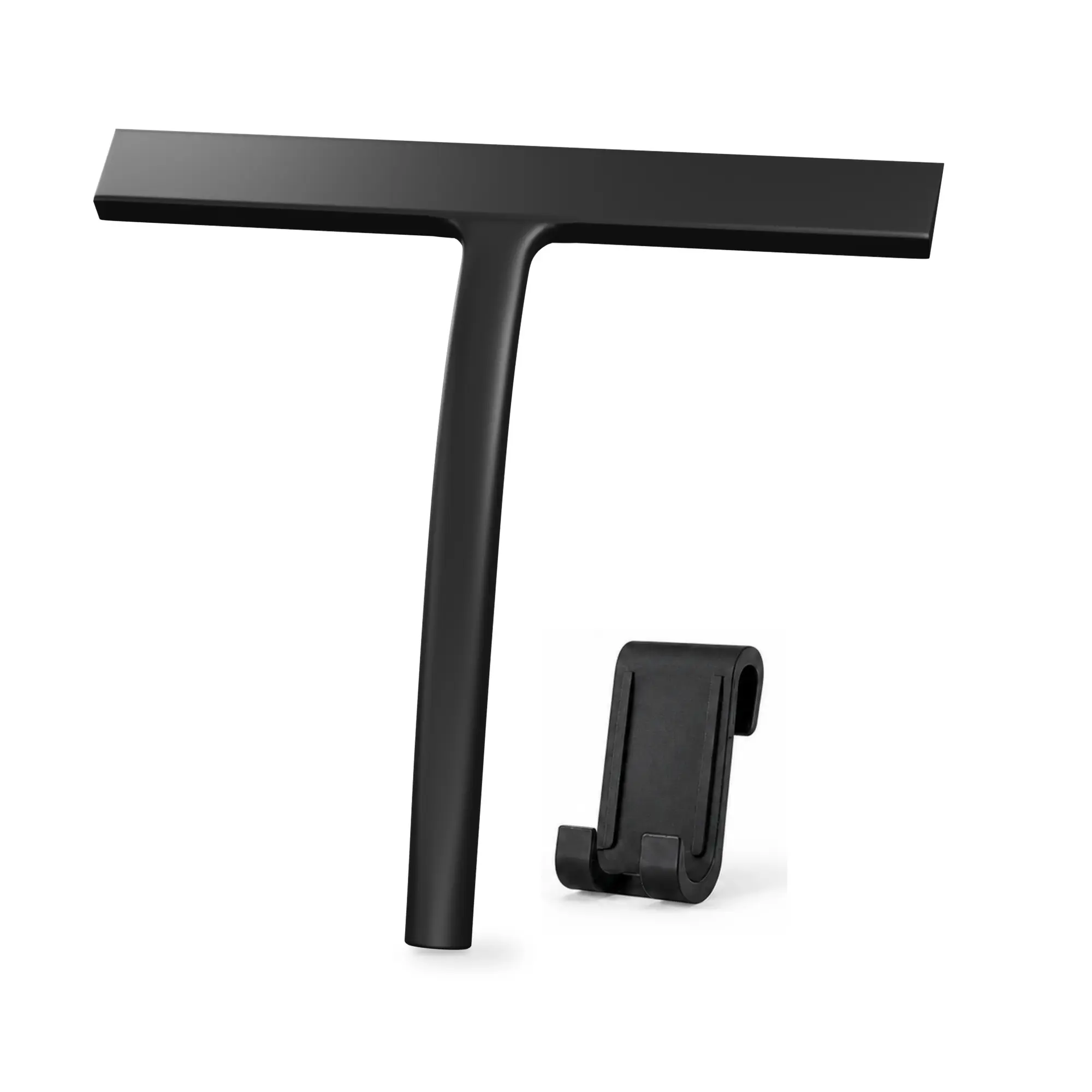 Silicone Shower Squeegee for Glass Doors, Windows and Mirrors, 1 Squeegee with 1 Storage Hook