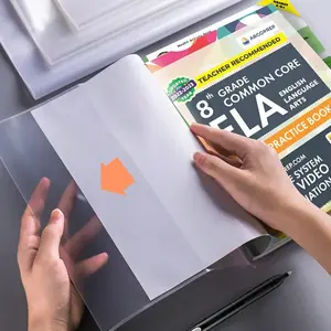 10 Pack Transparent Plastic Book Covers, Adjustable Self-Adhesive Closure, Waterproof and Wear Resistant, A4/16k/a5 Sizes, Office Supplies, Office Stationery Supplies