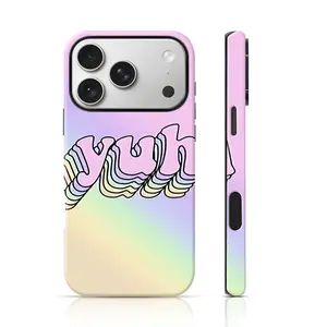 Bubble Letter Rainbow Pattern Design Aesthetic Phone Case 2 In 1 Case For IPhone 17 Pro Max/16 Pro Max /15Pro Max 15/14/13/12/11 & Samsung S26 /S25Ultra Unique Designed Phone Case