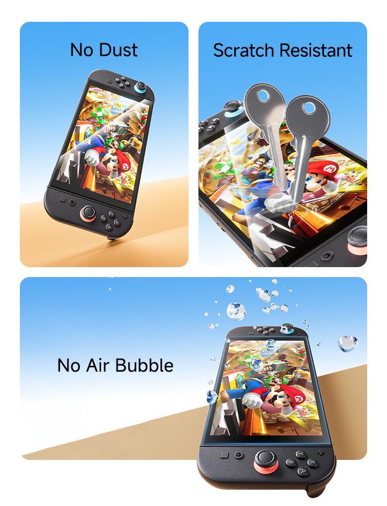 NEW - MAGIC JOHN Auto-Alignment OneTouch for Nintendo Switch 2 Screen Protector 7.9'' 2025 Tempered Glass, Accessories, 30 seconds Installation, Bubble Free, Anti-Scratch, Touch Sensitive, Ultra-Clear