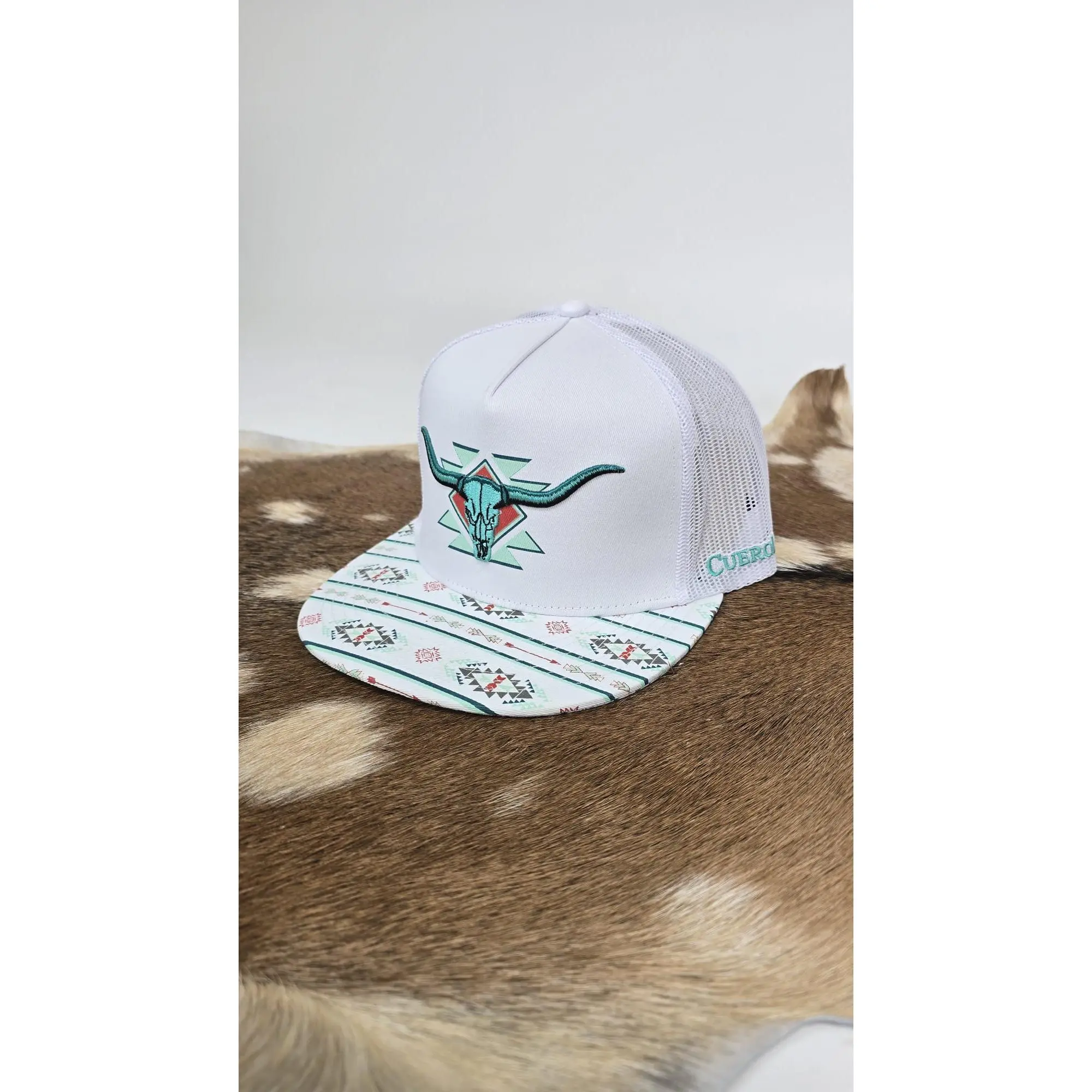 Teal Longhorn Cap