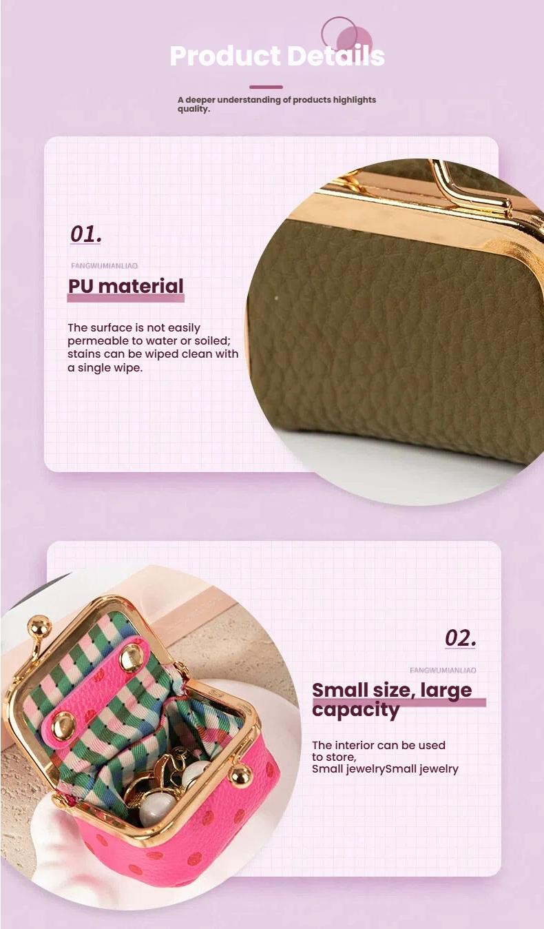 Mini Cute Jewelry Organizer Case – Portable PU Travel Box for Rings, Earrings, Necklaces | Small Pocket Size Storage for Girls