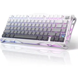 Mercury K1 75%  Mechanical Gaming Keyboard,  Alloy Exoskeleton Design, Gasket Custom Keyboard Hot-Swap Socket, Linear Switches, RGB Backlit