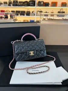 Pre-owned CHANEL 23p Rectangular Mini Top Handle Flap Bag