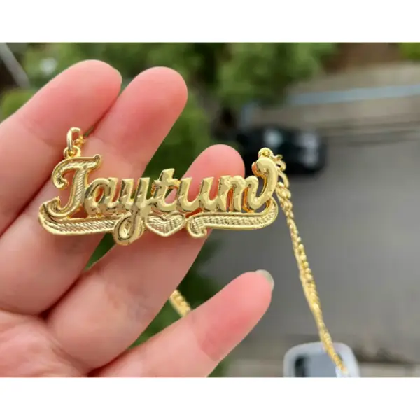 Custom Double Layer Gold Plated Necklace Custom Double Layer Gold Plated Necklace