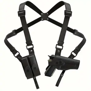 1pc Tactical Leather Underarm Holster - Universal for G17, 92, 1911 Guns, Men's Concealed Sling Bag for Outdoor Hunting