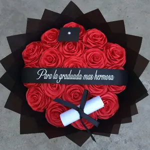 Grad Bouquet graduacion Graduada roses rosas gift regalo flores flowers decor decoration decoracion areglos