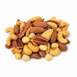Crunchy Roasted Mixed Nuts Snack Salted Nut Blend Almonds Cashews Protein Snack