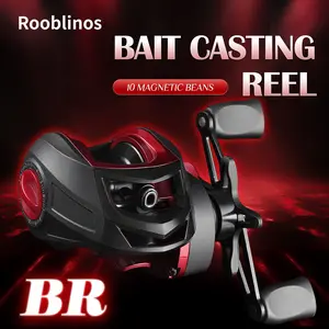 Rooblinos Baitcasting Reel, 7.2:1 High Speed Gear Ratio, 10 Magnetic Brakes, 17.6LB Max Drag, Ultra Smooth Casting, Anti-Backlash, Left/Right Hand, Lightweight Fishing Tackle, Fishing Equipment for Freshwater & Saltwater Bass Fishing