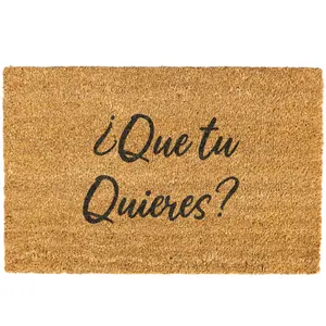 Que Tu Quieres doormat, Welcome Mat, Funny Door mat, Spanish Doormat