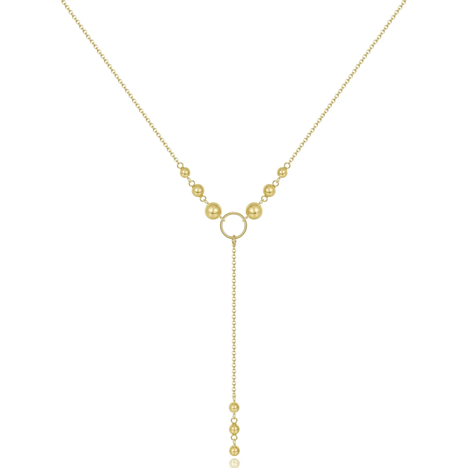 KissYan Gold Lariat Necklace for Women, Dainty 14K Gold Plated Y Shaped Cuban Chain Layered Long CZ Drop Pendant Choker Necklaces Fashion Jewelry Gifts,summerwins