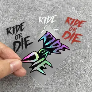 1 waterproof PVC "Ride and Die" bicycle sticker, suitable for road bicycle upper tube, head tube, frame, personalized outdoor, DIY Sticker