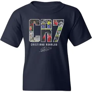 Cup & Branch Collage Ronaldo Tribute - Soccer Goat Youth Unisex T-Shirt