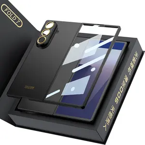 Suitable for GKK Samsung Fold7 Ultra-thin Silky Ultra-thin Full Coverage Case and Film Integrated Titanium Blue Ultra-Thin Samsung Case