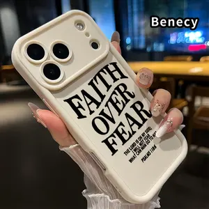Religious Quotes Pattern TPU Phone Case for iPhone 17 Pro Max 17 Air Shockproof Non Slip Military-Grade Protection Silicone Cover Smartphone Casing