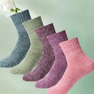 5Pairs Women's Winter Socks - Warm Thick Soft  Cozy Crew Socks - Christmas Stocking Stuffers (One Size)