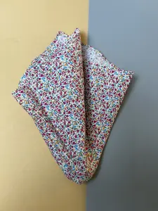 EGARA Mens Pre Folded Pocket Square 12X12 MULTI COLOR Solid Cotton Handkerchief