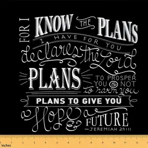 Vintage Bible Verse Upholstery Fabric by The Yard,Christian Bible Verse Jeremiah Reupholstery Fabric,Modern Waterproof Outdoor Fabric,2 Yards