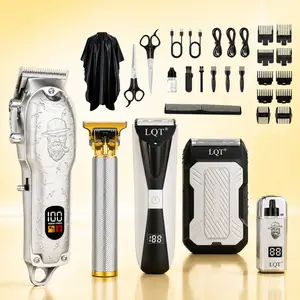 Professional Hair Clipper & Trimmer Set for Men by LQT – All-in-One Barber Kit, Sharp Precision Blade, USB Rechargeable， Stainless， Steel， Cordless， Gift， Lightweight